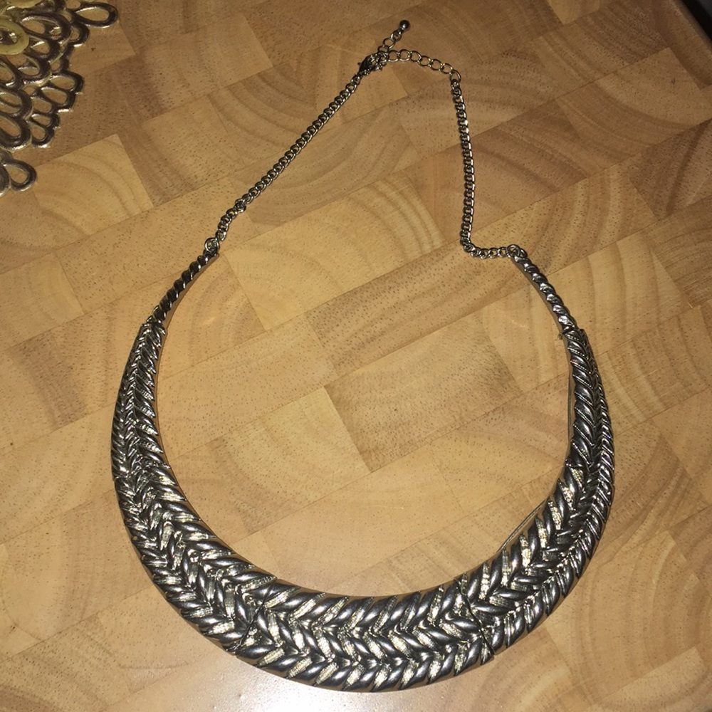 Silver Boho Chunky Necklace